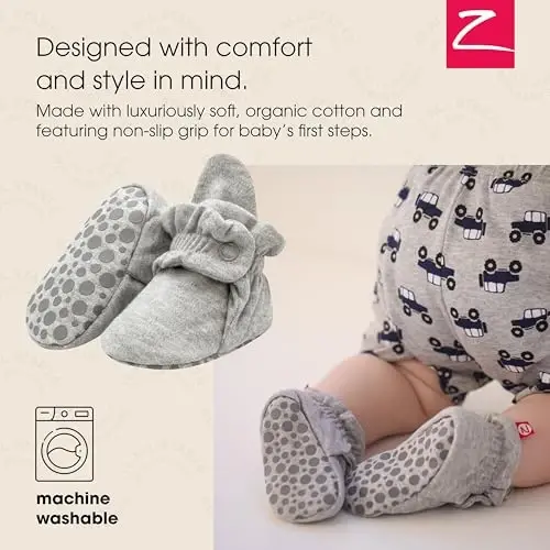 Zutano Organic Baby Booties Newborn Infant, Lost Baby Socks Solution, Unisex, Girl, Boy, 0-3, 3-6, 6-12, 12-18, 18-24 Months - 2
