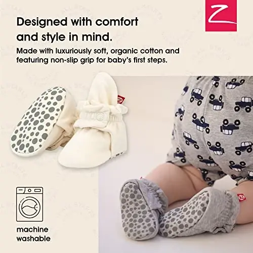 Zutano Organic Baby Booties Newborn Infant, Lost Baby Socks Solution, Unisex, Girl, Boy, 0-3, 3-6, 6-12, 12-18, 18-24 Months - 2