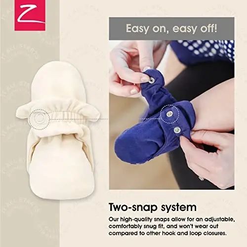 Zutano Organic Baby Booties Newborn Infant, Lost Baby Socks Solution, Unisex, Girl, Boy, 0-3, 3-6, 6-12, 12-18, 18-24 Months - 3