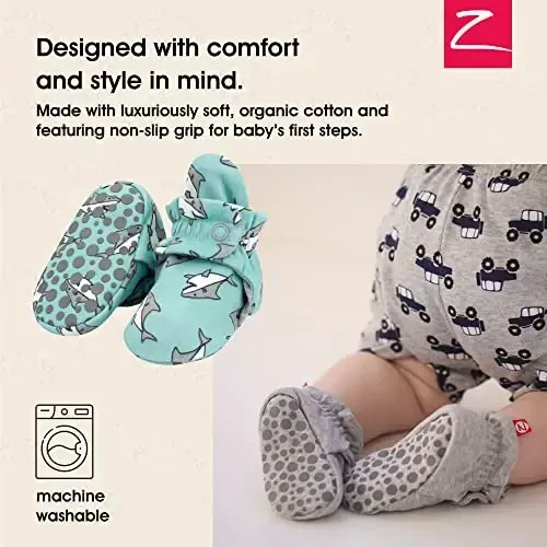 Zutano Organic Baby Booties Newborn Infant, Lost Baby Socks Solution, Unisex, Girl, Boy, 0-3, 3-6, 6-12, 12-18, 18-24 Months - 2