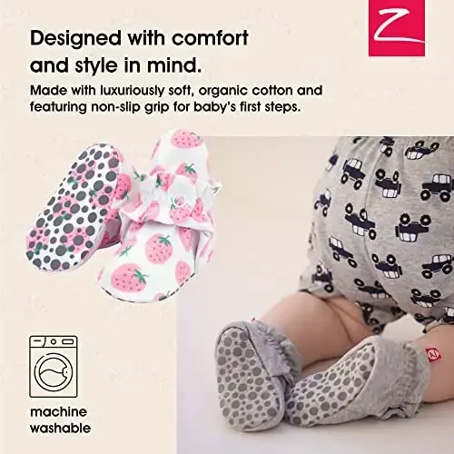 Zutano Organic Baby Booties Newborn Infant, Lost Baby Socks Solution, Unisex, Girl, Boy, 0-3, 3-6, 6-12, 12-18, 18-24 Months - 2
