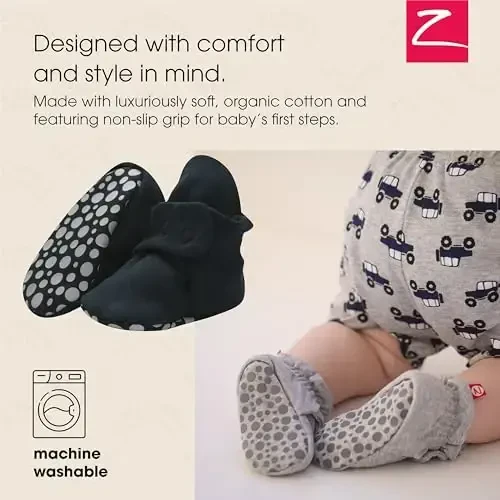 Zutano Organic Baby Booties Newborn Infant, Lost Baby Socks Solution, Unisex, Girl, Boy, 0-3, 3-6, 6-12, 12-18, 18-24 Months - 2