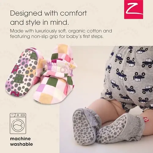Zutano Organic Baby Booties Newborn Infant, Lost Baby Socks Solution, Unisex, Girl, Boy, 0-3, 3-6, 6-12, 12-18, 18-24 Months - 2