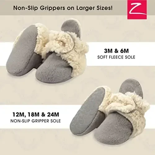 Zutano Unisex Fleece Baby Booties, Two Snap Closure, Newborn to 24 Months - ZUTANO (1)