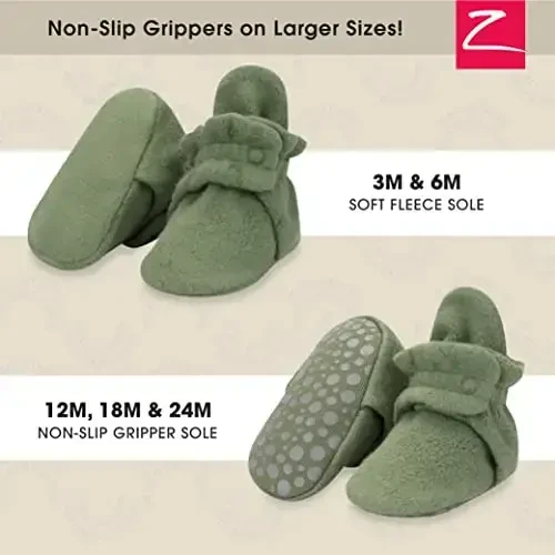 Zutano Unisex Fleece Baby Booties, Two Snap Closure, Newborn to 24 Months - 2