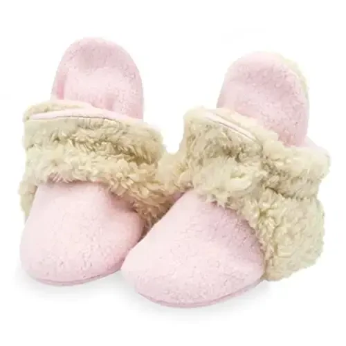 Zutano Unisex Fleece Baby Booties, Two Snap Closure, Newborn to 24 Months - ZUTANO