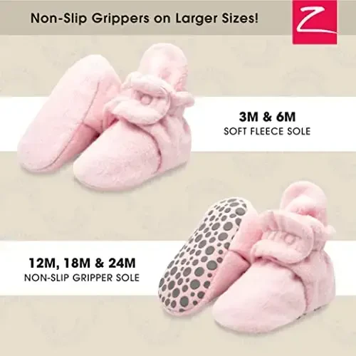 Zutano Unisex Fleece Baby Poyabzallari, Ikkita Snap Yopilishi, Yangi Tug'ilgan Chaqaloqdan 24 Oygacha - ZUTANO (1)