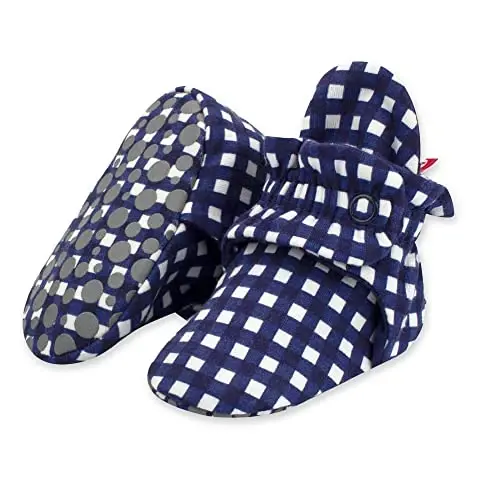 Zutano Unisex Organic Cotton Baby Booties, Stay-On and Non-Slip, Newborn to Toddler 