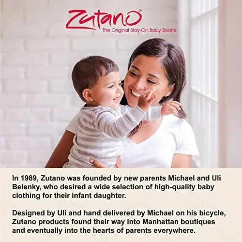 Zutano Unisex Organic Cotton Baby Booties, Stay-On and Non-Slip, Newborn to Toddler - 5
