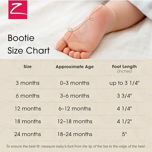 Zutano Unisex Organic Cotton Baby Booties, Stay-On and Non-Slip, Newborn to Toddler - 4