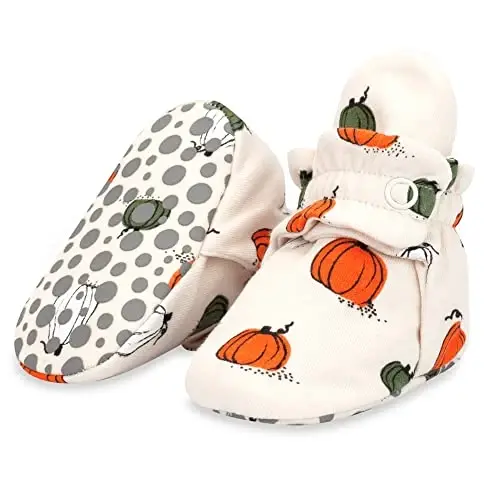 Zutano Unisex Organic Cotton Baby Booties, Stay-On and Non-Slip, Newborn to Toddler - 1