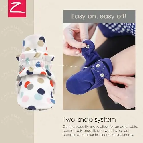 Zutano Unisex Organic Cotton Baby Booties, Stay-On and Non-Slip, Newborn to Toddler - 3