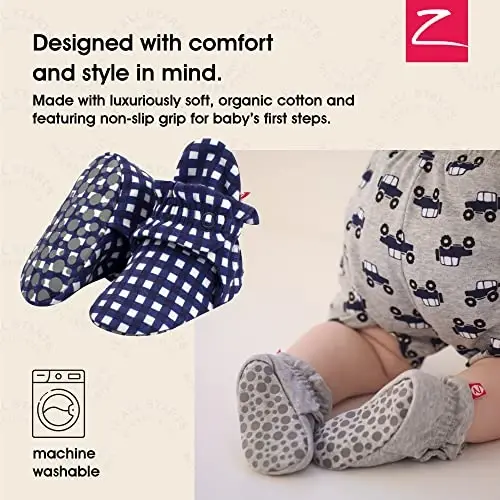 Zutano Unisex Organic Cotton Baby Booties, Stay-On and Non-Slip, Newborn to Toddler - ZUTANO (1)