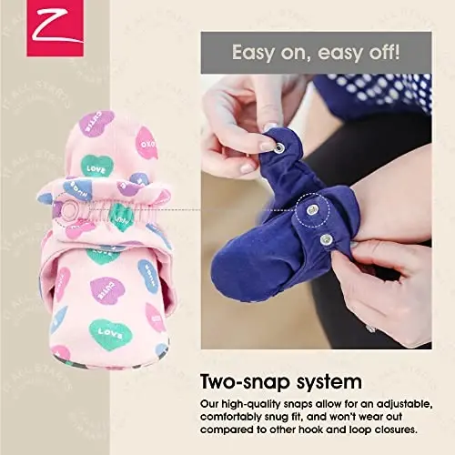 Zutano Unisex Organik Paxtali Chaqaloq Etikchalari, Oyoqda Tushib Ketmaydigan va Sirpanmaydigan, Yangi Tug‘ilgandan Kichkintoylargacha - 3