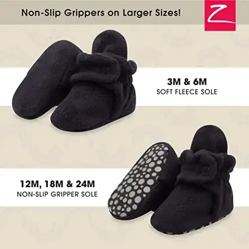 Zutano Unisex Fleece Baby Booties, Two Snap Closure, Newborn to 24 Months - ZUTANO (1)