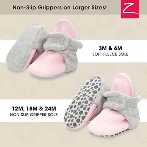 Zutano Unisex Fleece Baby Booties, Two Snap Closure, Newborn to 24 Months - 2