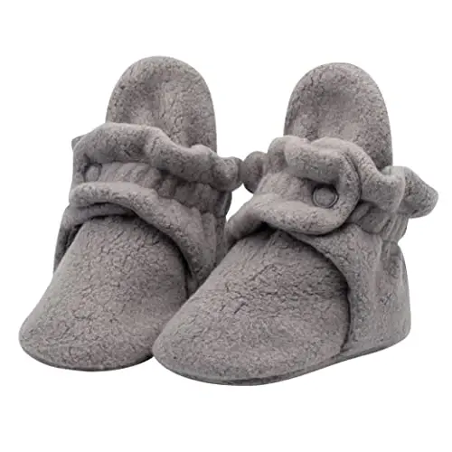 Zutano Unisex Fleece Baby Booties, Two Snap Closure, Newborn to 24 Months - ZUTANO
