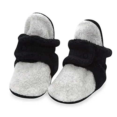 Zutano Unisex Fleece Baby Booties, Two Snap Closure, Newborn to 24 Months - ZUTANO