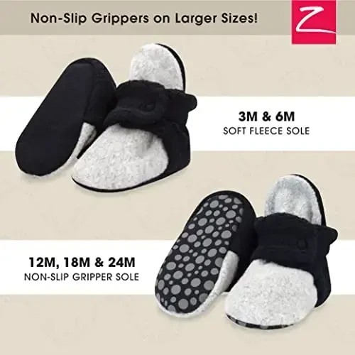 Zutano Unisex Fleece Baby Booties, Two Snap Closure, Newborn to 24 Months - ZUTANO (1)
