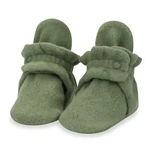Zutano Unisex Fleece Baby Booties, Two Snap Closure, Newborn to 24 Months - 1