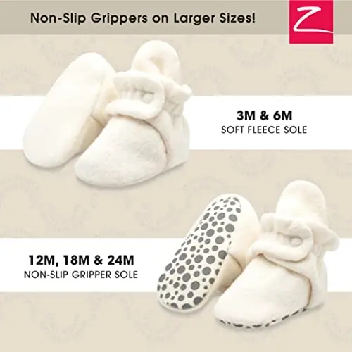 Zutano Unisex Fleece Baby Booties, Two Snap Closure, Newborn to 24 Months - 5