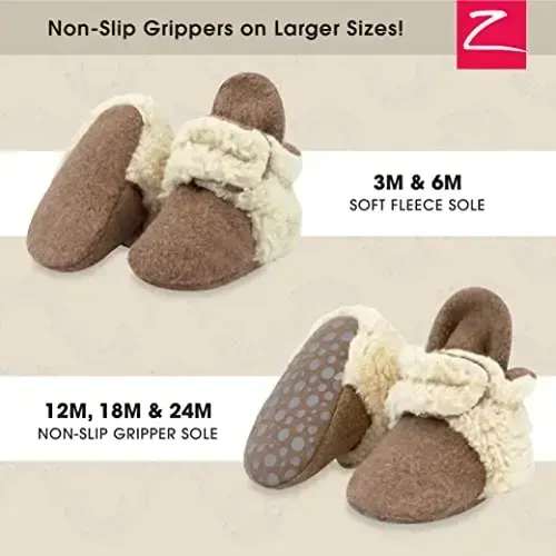 Zutano Unisex Fleece Baby Booties, Two Snap Closure, Newborn to 24 Months - ZUTANO (1)