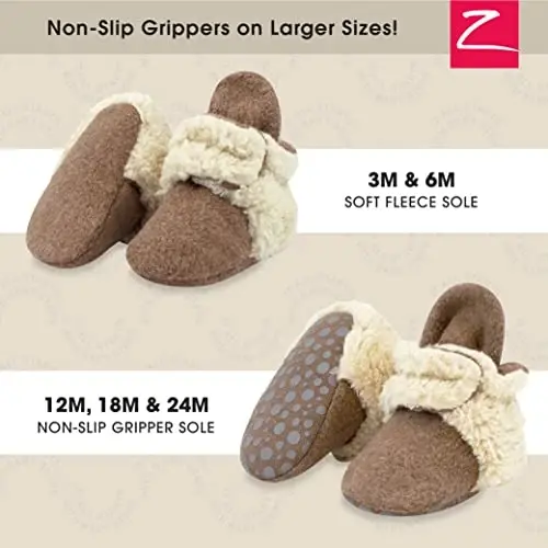 Zutano Unisex Fleece Baby Booties, Two Snap Closure, Newborn to 24 Months - 2