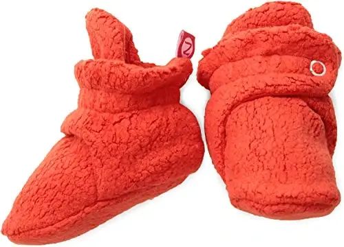 Zutano Unisex Fleece Baby Booties, Two Snap Closure, Newborn to 24 Months - 1