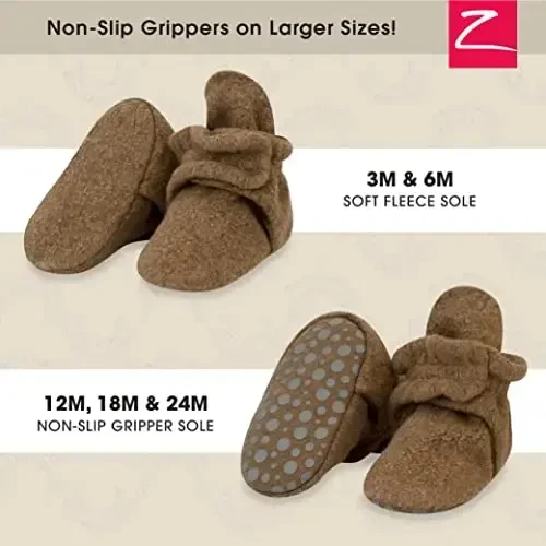 Zutano Unisex Fleece Baby Booties, Two Snap Closure, Newborn to 24 Months - 2