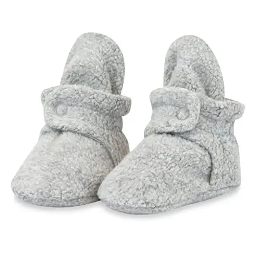 Zutano Unisex Fleece Baby Booties, Two Snap Closure, Newborn to 24 Months 