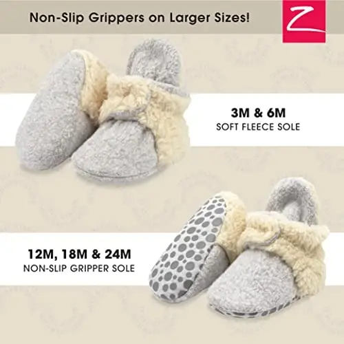 Zutano Unisex Fleece Baby Booties, Two Snap Closure, Newborn to 24 Months - ZUTANO (1)