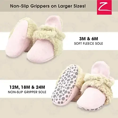 Zutano Unisex Fleece Baby Booties, Two Snap Closure, Newborn to 24 Months - 2