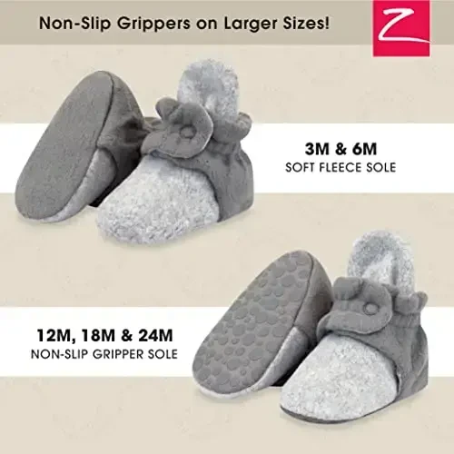 Zutano Unisex Fleece Baby Booties, Two Snap Closure, Newborn to 24 Months - ZUTANO (1)