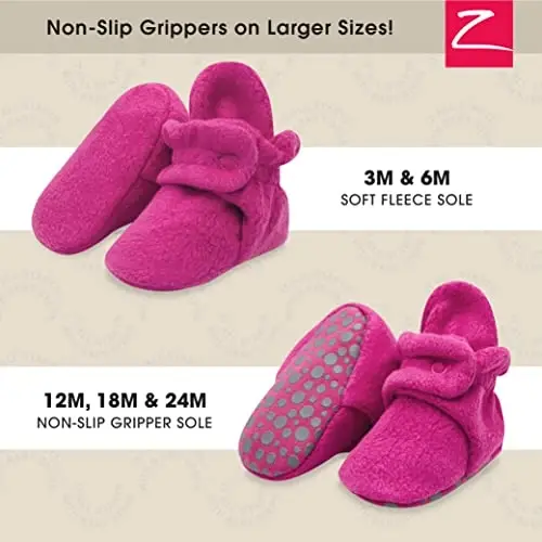 Zutano Unisex Fleece Baby Booties, Two Snap Closure, Newborn to 24 Months - 2