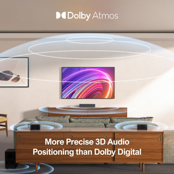 Звуковая панель ULTIMEA Poseidon M4T 5.1 Dolby Atmos, звуковая панель объемного звучания пиковой мощностью 410 Вт, Bluetooth - 6