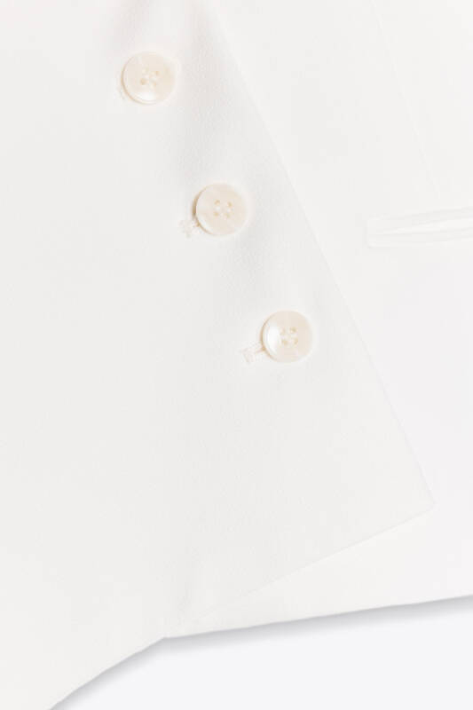 ZW COLLECTION ASYMMETRIC CARDIGAN-Cream - 6