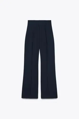 YÜKSEK BEL FERMUARLI PANTOLON ZW COLLECTION-LACİVERT - ZARA (1)