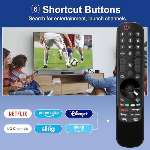 ZYK New Replacement Remote for LG TV Remote MR23GA Remote for LG Magic Remote Universal Remote Control for LG Smart TV Remote（NO Voice Function No Pointer Function）Compatible with All Models for LG TV - 6