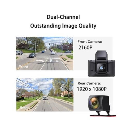 ZYKHPSYA Compatible for HIKVISION K5 Car DVR car Camera for Vehicle 3-inch Touch Screen 4K Dash Cam for car APP English Voice Control Dashcam(Size: 64G), laiyong1987 - 3