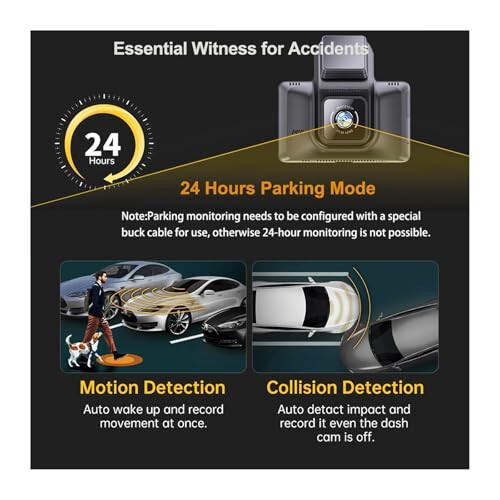 ZYKHPSYA Compatible for HIKVISION K5 Car DVR car Camera for Vehicle 3-inch Touch Screen 4K Dash Cam for car APP English Voice Control Dashcam(Size: 64G), laiyong1987 - 6