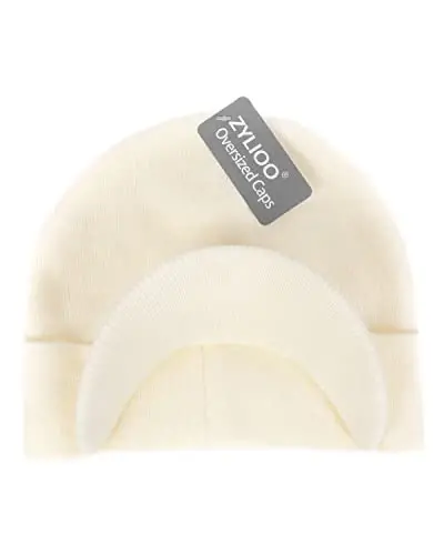 Zylioo Oversize Beanie Hats for Men Women,XXL Big Size Ribbed Cuffed Knit Skull Cap,Warm Winter Watch Cap for Cold Weather - 2