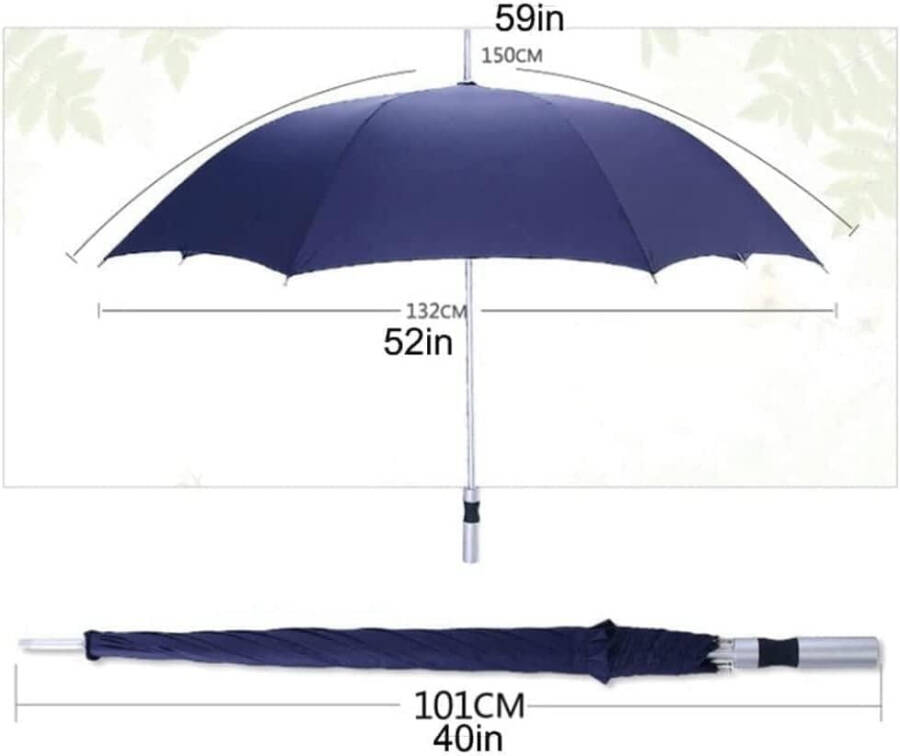 ZYUHARPER Car Umbrella Travel Umbrella Umbrella Large Stick Umbrella Water Automatic Open Canopy Vented Umbrella Umbrellas for Rain Windproof - 2