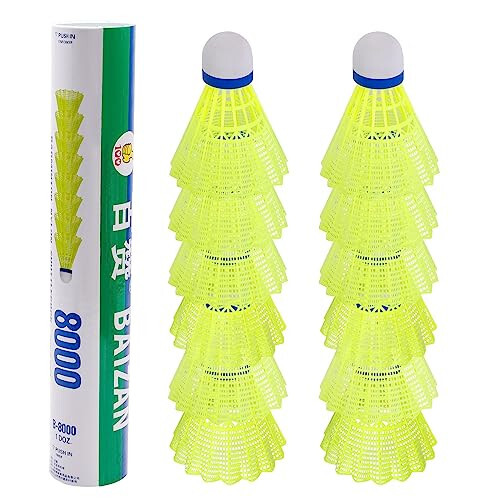 ZZICEN Nylon Badminton Birdie Shuttlecocks, Stable and Sturdy High Speed Badminton Birdies, Training Badminton Shuttlecock for Indoor and Outdoor Sports - 1