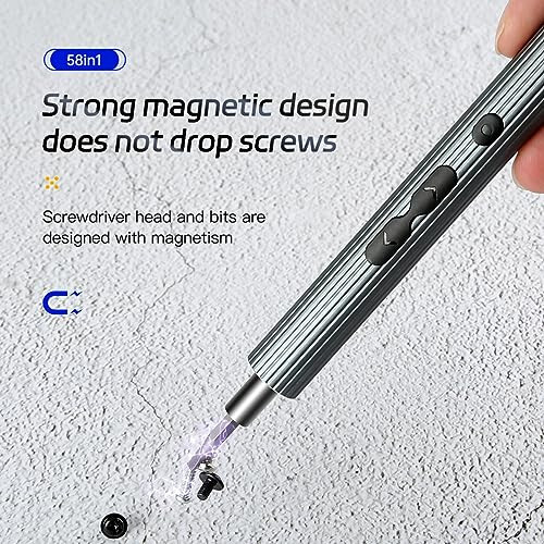 ZZR SEVEN Screwdriver Set, Electric Screwdriver, Precision Screwdriver Set, Repair Tools with USB Charge, Fix Phone Laptop Toys Watch Camera (58 in 1 882058) - 5