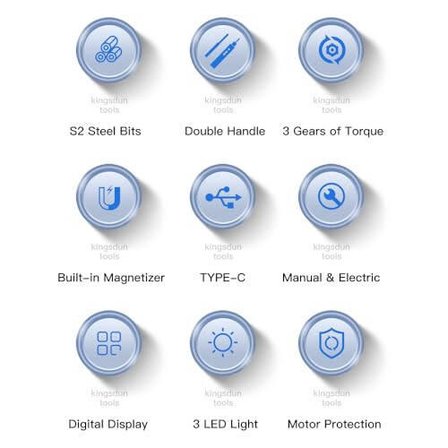 ZZR SEVEN Screwdriver Set, Electric Screwdriver, Precision Screwdriver Set, Repair Tools with USB Charge, Fix Phone Laptop Toys Watch Camera (58 in 1 882058) - 6